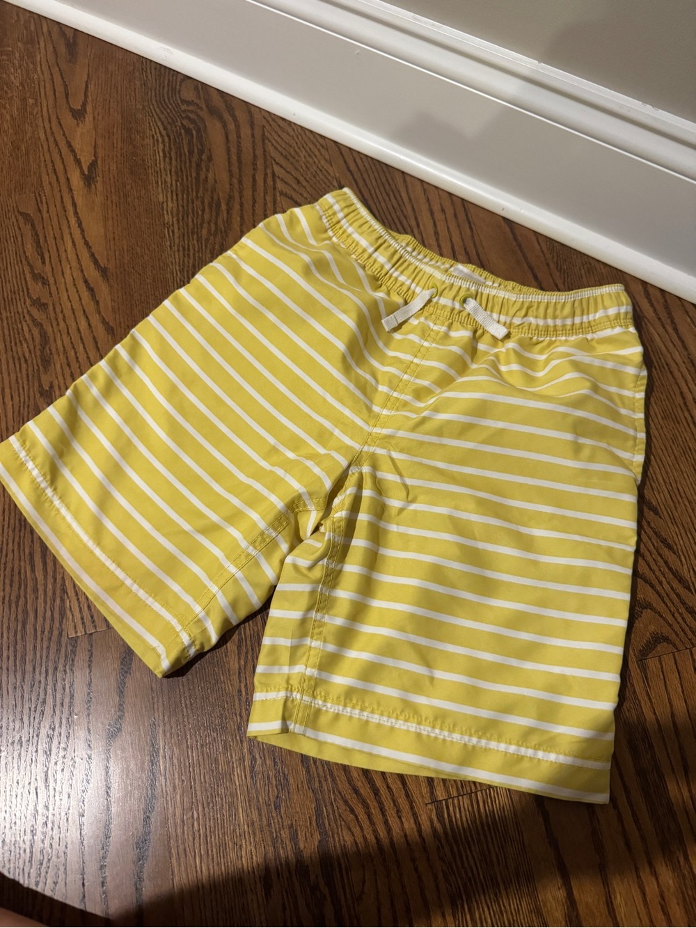 Hanna Andersson Yellow and White Striped Shorts